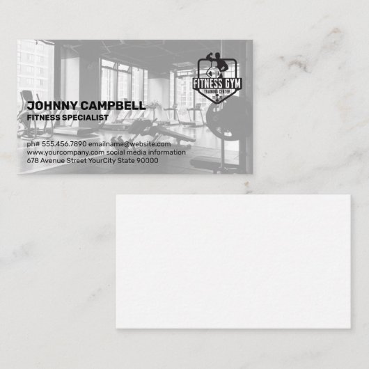 Fitness Gym | Persoonlijke Trainer Visitekaartje (Voorkant / Achterkant)