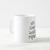 Fitness Gym Quote: Eat, Sleep, Squat Koffiemok (Voorkant links)