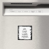 Fitness Gym Quote: Eat, Sleep, Squat Magneet (Insitu (Vaatwasser))