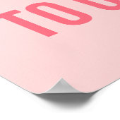 Fitness Gym Quote-Posters passen warm roze aan Poster (Hoek)