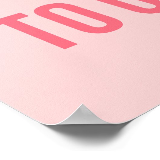 Fitness Gym Quote-Posters passen warm roze aan Poster (Hoek)