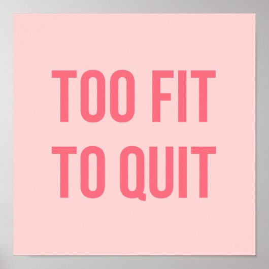 Fitness Gym Quote-Posters passen warm roze aan Poster (Voorkant)