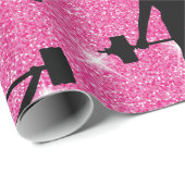 Fitness - gym sport roze glitter cadeaupapier (Rol Hoek)