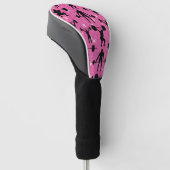 Fitness - gym sport roze glitter golfheadcover (Schuin)