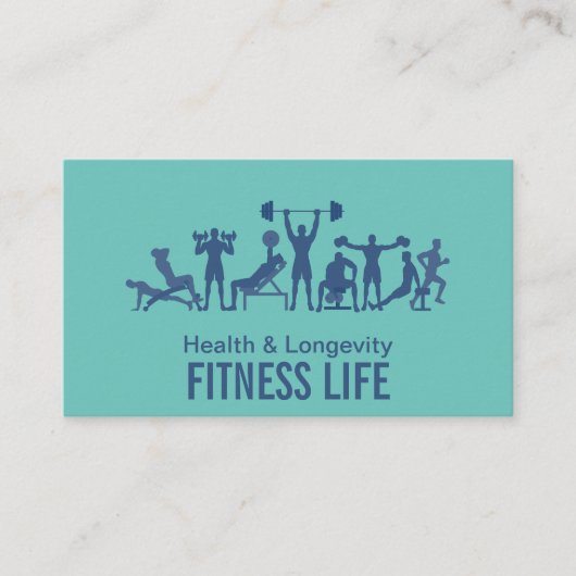 Fitness Gym | Trainen aan de slag Visitekaartje (Voorkant)