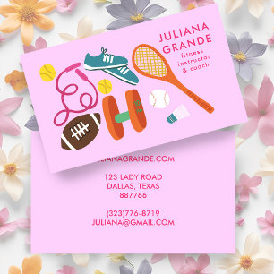 Fitness Gym Trainer Coach Sports CUSTOM Charge Visitekaartje