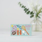 Fitness Gym Trainer Coach Sports CUSTOM Charge Visitekaartje (Staand voorkant)