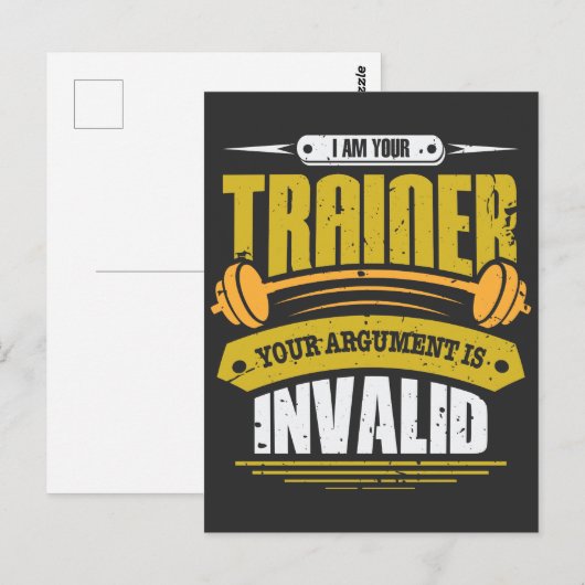 Fitness Gym Trainer - Je argument is ongeldig Briefkaart (Voorkant / Achterkant)