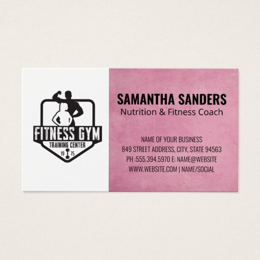Fitness Gym Trainingscentrum | Persoonlijke Traine Visitekaartje (Voorkant)