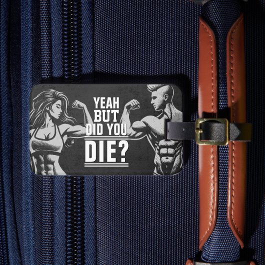 Fitness Gym Workout Bodybuilding Motivatie Bagagelabel (Voorkant Insitu 4)