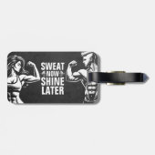 Fitness Gym Workout Bodybuilding Motivatie Bagagelabel (Achterkant horizontaal)