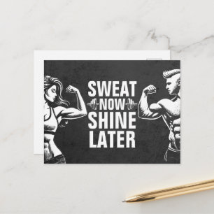 Fitness Gym Workout Bodybuilding Motivatie Briefkaart