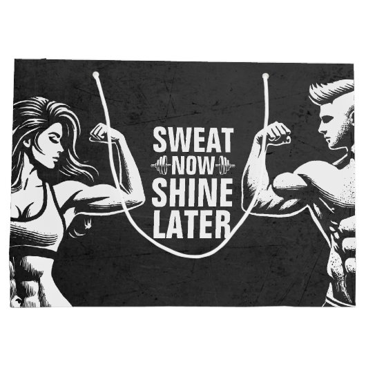 Fitness Gym Workout Bodybuilding Motivatie Groot Cadeauzakje (Achterkant)