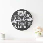 Fitness Gym Workout Bodybuilding Motivatie Grote Klok (Huis)