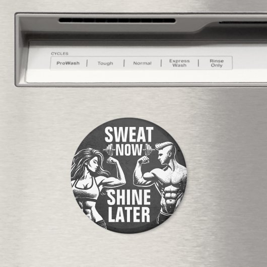 Fitness Gym Workout Bodybuilding Motivatie Magneet (Insitu (Vaatwasser))