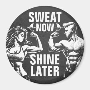 Fitness Gym Workout Bodybuilding Motivatie Magneet
