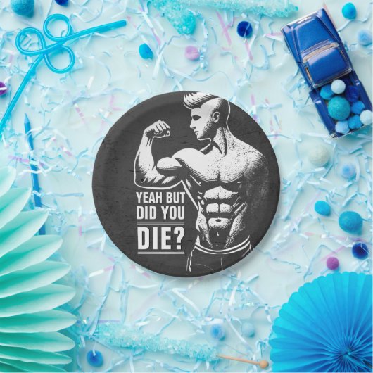 Fitness Gym Workout Bodybuilding Motivatie Papieren Bordje (Feest)