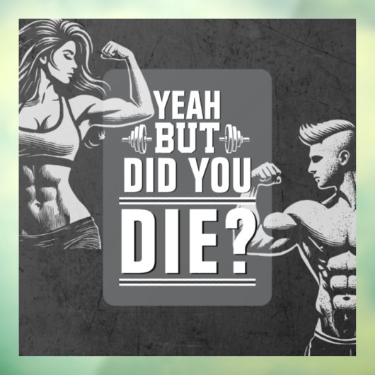 Fitness Gym Workout Bodybuilding Motivatie Raamsticker (Vel 3)