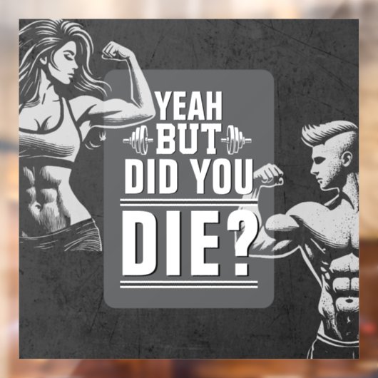 Fitness Gym Workout Bodybuilding Motivatie Raamsticker (Vel 2)