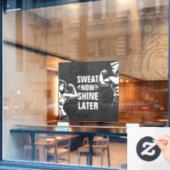 Fitness Gym Workout Bodybuilding Motivatie Raamsticker (Cafe Raam)