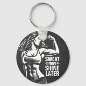Fitness Gym Workout Bodybuilding Motivatie Sleutelhanger (Achterkant)