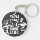 Fitness Gym Workout Bodybuilding Motivatie Sleutelhanger (Achterkant)