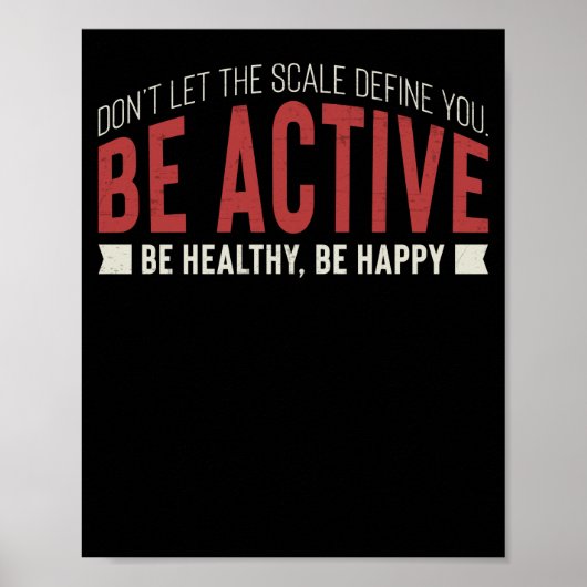 Fitness Gym Workout Motivation Poster (Voorkant)