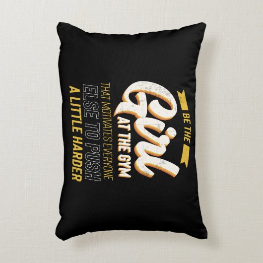 Fitness Gym Workout Motivation Womens Accent Kussen (Voorkant(Verticaal))