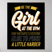 Fitness Gym Workout Motivation Womens Poster (Voorkant)