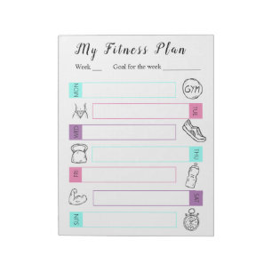 fitness, gym workout planermotivatie organisator notitieblok