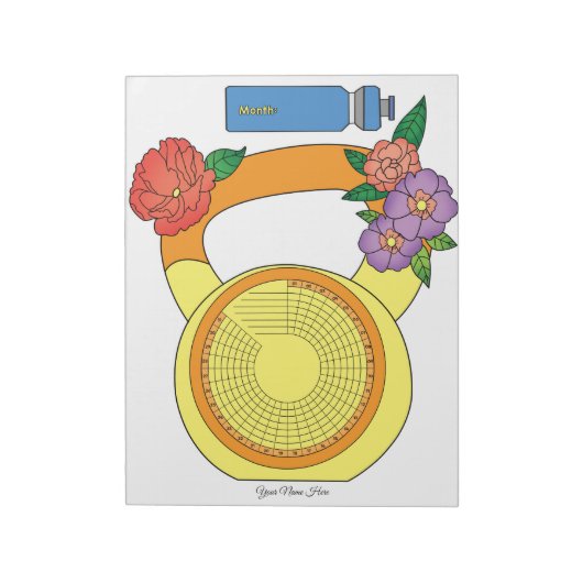 Fitness Habit Tracker Custom Notitieblok (Linkerzijde)