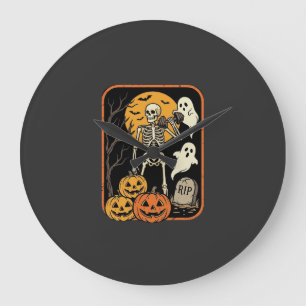Fitness Halloween Skelet Geest Pompoen Workout D Grote Klok