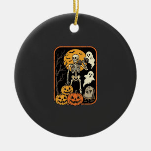 Fitness Halloween Skelet Geest Pompoen Workout D Keramisch Ornament
