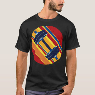 Fitness halters in retro stijl t-shirt