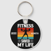 Fitness heeft mijn leven gered GYM Sleutelhanger (Achterkant)