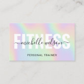 Fitness Holographic Typography Personal Trainer Visitekaartje (Voorkant)