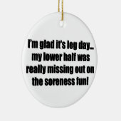 Fitness Humor Funny Workout Keramisch Ornament (Rechts)