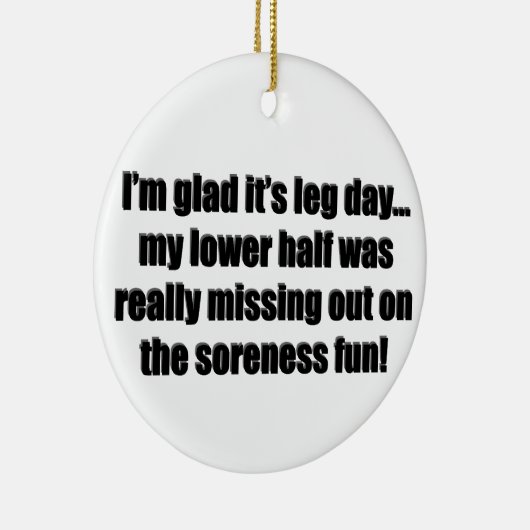 Fitness Humor Funny Workout Keramisch Ornament (Rechts)
