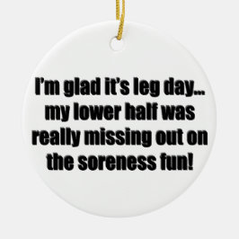 Fitness Humor Funny Workout Keramisch Ornament