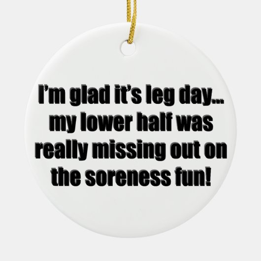 Fitness Humor Funny Workout Keramisch Ornament (Voorkant)