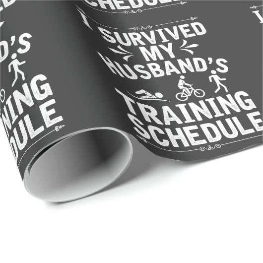 Fitness Husband Triathlon Training Schedule Cadeaupapier (Rol Hoek)