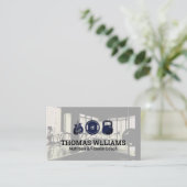 Fitness iconen | Gym achtergrond Visitekaartje (Staand voorkant)