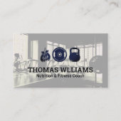 Fitness iconen | Gym achtergrond Visitekaartje (Voorkant)