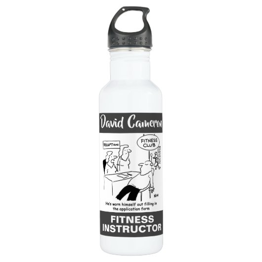 Fitness instructeur of fitness coach waterfles  (Voorkant)