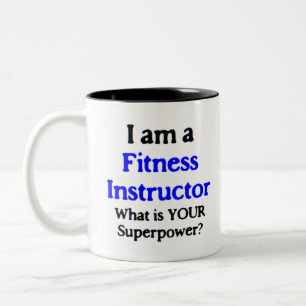fitness - instructeur tweekleurige koffiemok