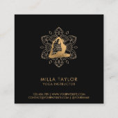 Fitness Instructeur Yoga Instructeur, Yoga pose, G Vierkante Visitekaartje (Achterkant)