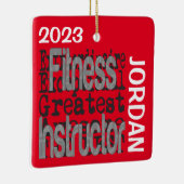 Fitness Instructor Extraordinaire CUSTOM Keramisch Ornament (Rechts)