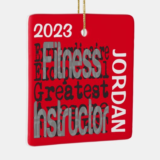 Fitness Instructor Extraordinaire CUSTOM Keramisch Ornament (Rechts)