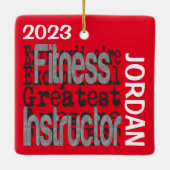 Fitness Instructor Extraordinaire CUSTOM Keramisch Ornament (Achterkant)