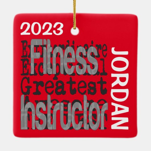 Fitness Instructor Extraordinaire CUSTOM Keramisch Ornament (Achterkant)